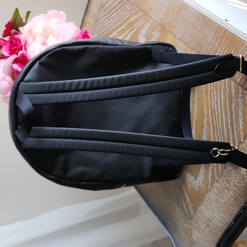 Coach Leather and Canvas Backpack Black & Brown - Picture 4 of 9